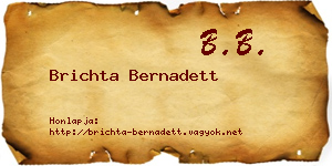 Brichta Bernadett névjegykártya